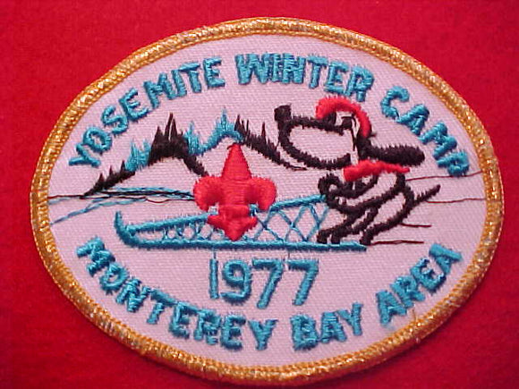 SNOOPY PATCH, 1977, YOSEMITE WINTER CAMP, MONTEREY BAY A. C.