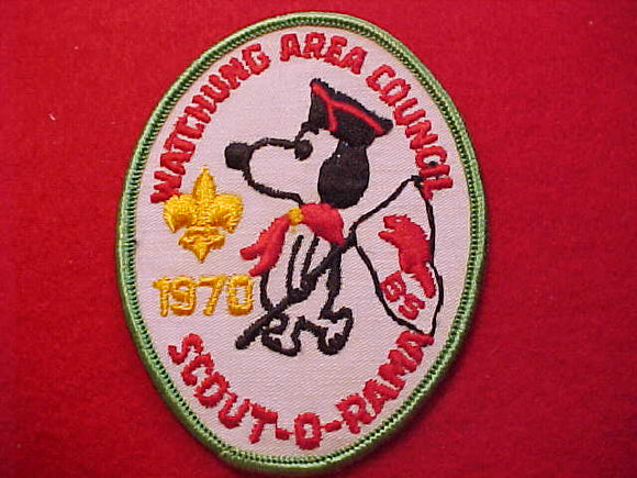 SNOOPY PATCH, 1970, WATCHUNG A. C. SCOUT-O-RAMA