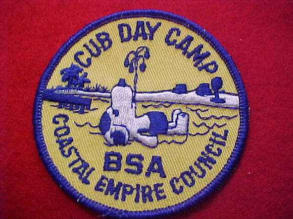 SNOOPY PATCH, COASTAL EMPIRE C. CUB DAY CAMP