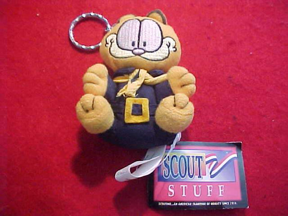GARFIELD KEY CHAIN, EMBROIDERED AND STUFFED