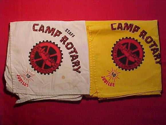 ROTARY CAMP N/C'S (2), 1 CAMPER, 1 STAFF, VALLEY TRAILS C., USED