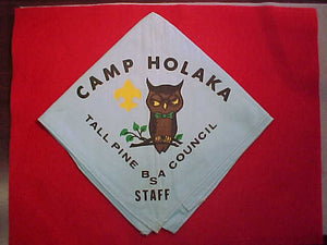 HOLAKA CAMP NECKERCHIEF, 1970'S, STAFF, USED