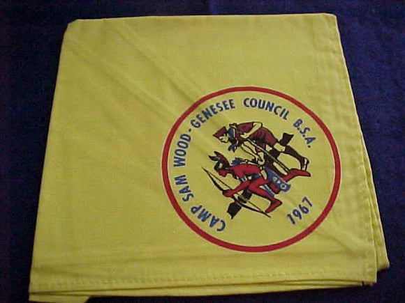 SAM WOOD NECKERCHIEF, 1967, GENESEE COUNCIL, MINT