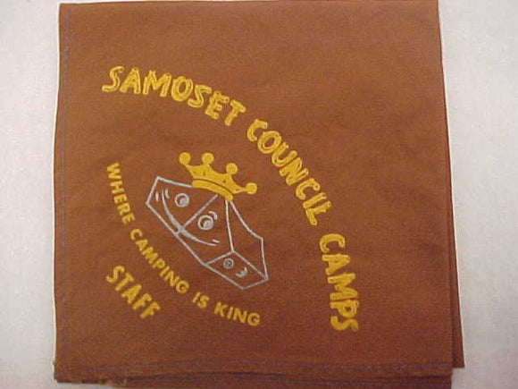 SAMOSET COUNCIL CAMPS N/C, STAFF, BROWN COTTON, USED