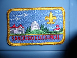 San Diego County Council, rolled border, white jets
