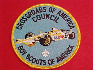 crossroads of america council, bsa 2010 logo on indy car