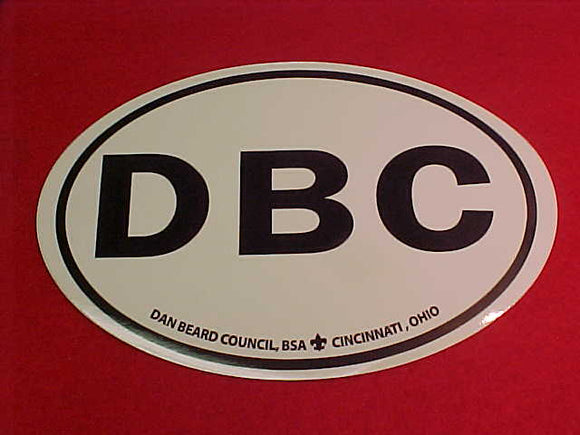 dan beard council, sticker, 4x6 oval