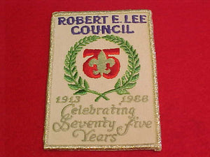 robert e. lee council, 1913-1988, celebrating 75 years