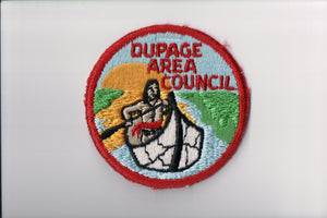 Dupage Area Council, cut edge, no fdl, unused condition, with staple mark