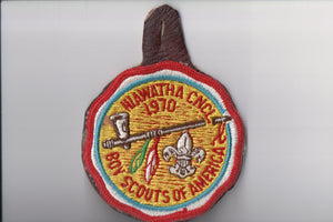 Hiawatha Council, 1970, used, glued on leather