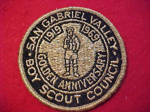 SAN GABRIEL VALLEY C. PATCH, 1919-1969, GOLDEN ANNIV.