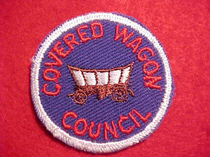 COVERED WAGON COUNCIL PATCH, 2" ROUND