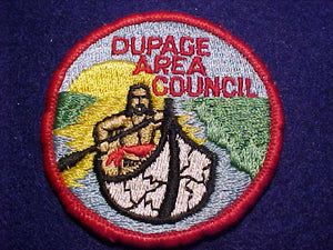 DUPAGE AREA COUNCIL PATCH, NO FDL, ROLLED BDR., USED
