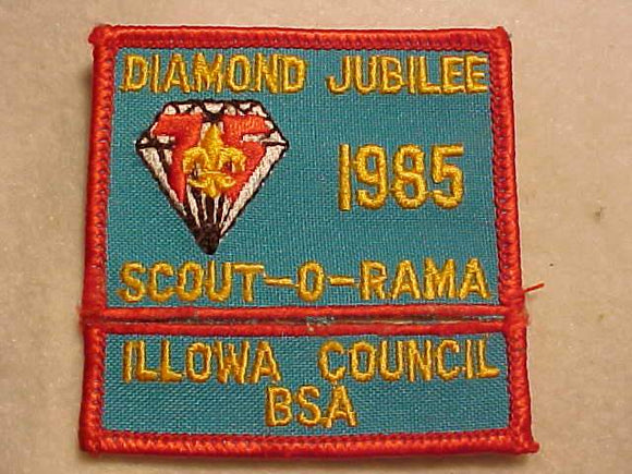 ILLOWA COUNCIL PATCH SET, 1985 SCOUT-O-RAMA
