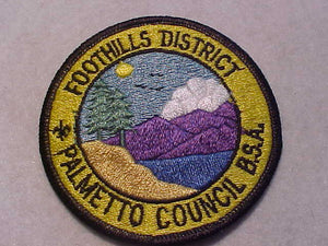FOOTHILLS DISTRICT, PALMETTO COUNCIL