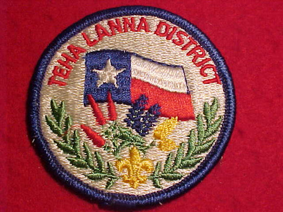 TEHA LANNA DISTRICT, LONGHORN COUNCIL, FULLY EMBROIDERED