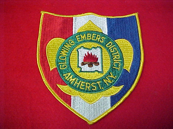 Glowing Embers District Amherst, NY, 6X6.75 Jacket Patch 99% mint