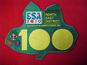 North East District Crossroads of America 1910-2010 8X10 Jacket Patch