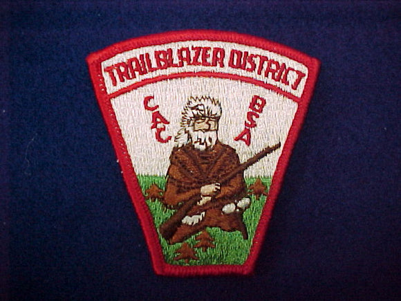 Trailblazer district Crossroads of America Council Fully embroidered cloth back