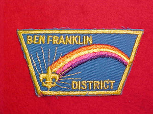 BEN FRANKLIN DISTRICT, PLASTIC BACK