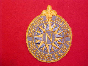 NORTHERN DISTRICT, PHILADELPHIA COUNCIL, LT BLUE TWILL, USED