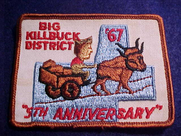 BIG KILLBUCK DISTRICT, 1967, 5TH ANNIV., NEAR MINT