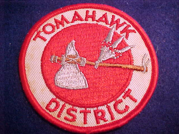 TOMAHAWK DISTRICT, USED, RED ROLLED BDR.