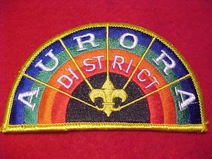 AURORA DISTRICT PATCH, COMPUTER DESIGNED