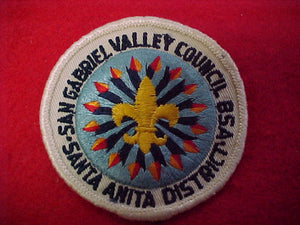 santa anita district, san gabriel valley council, used