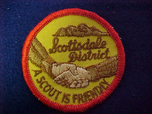 scottsdale district, light brown lettering, 2.5" round
