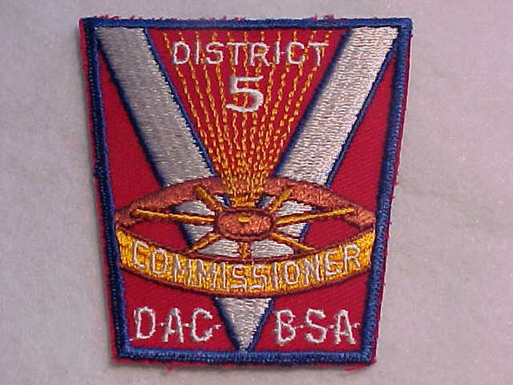 1950'S, DETROIT AREA C., DISTRICT 5 COMMISSIONER
