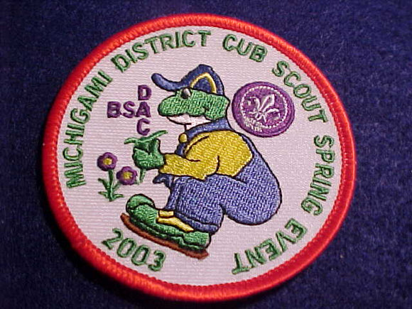 2003 , DETROIT AREA C., MICHIGAMI DISTRICT CUB SCOUT SPRING EVENT