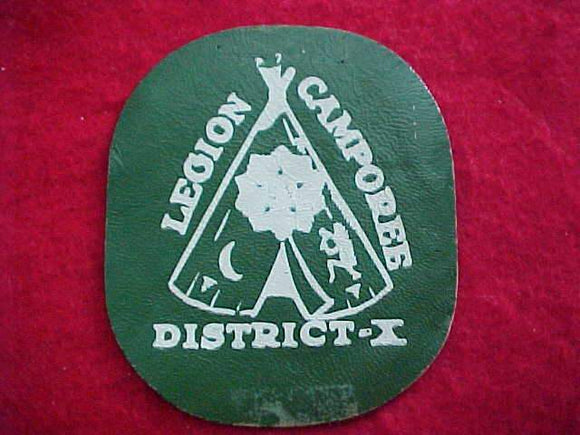 1950'S DETROIT AREA C., DISTRICT 10 LEGION CAMPOREE, LEATHER, USED