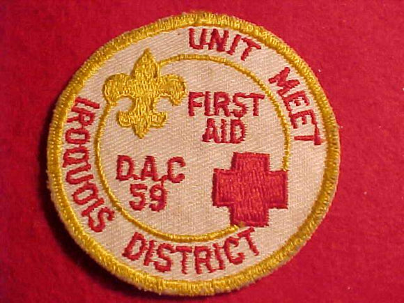 1959 DETROIT AREA C., IROQUOIS DISTRICT, FIRST AID UNIT MEET, USED