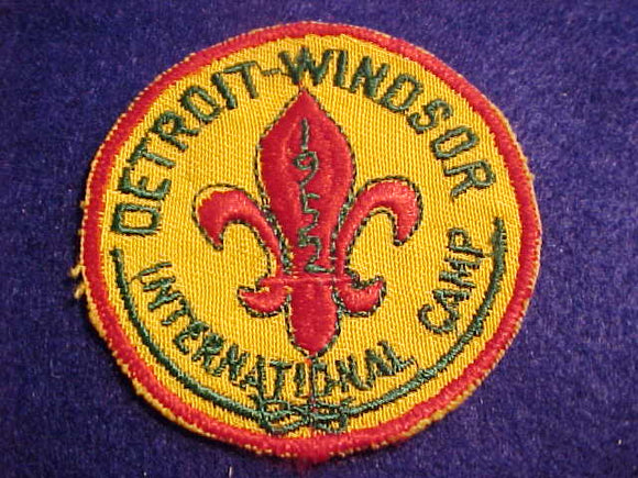 1952, DETROIT AREA C., DETROIT-WINDSOR INTERNATIONAL CAMP, USED