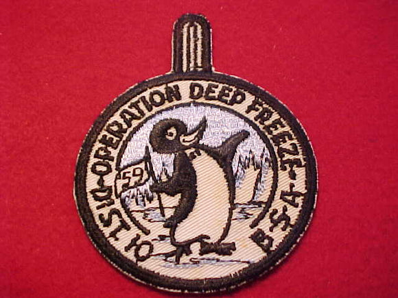 1959, DETROIT AREA C., DISTRICT 10 OPERATION DEEP FREEZE, PAPER ON BACK