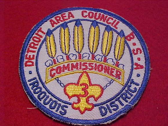 1950'S, DETROIT AREA C., IROQUOIS DISTRICT 3 COMMISSIONER