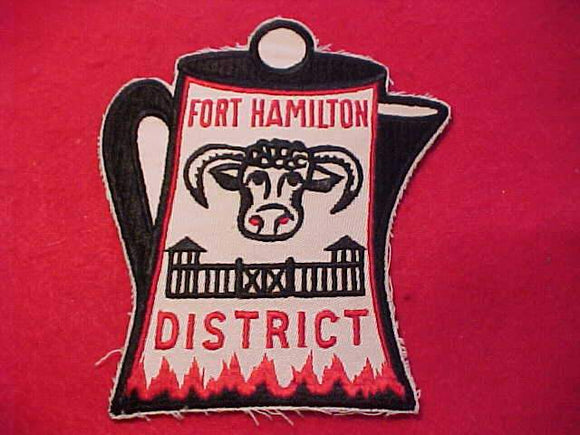 FORT HAMILTON DISTRICT JACKET PATCH, 5.25 X 6