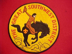 GREAT SOUTHWEST DISTRICT JACKET PATCH, 6.25" ROUND