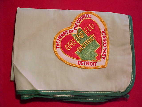 GREENFIELD DISTRICT PATCH ON NECKERCHIEF, DETROIT A. C., 1960'S