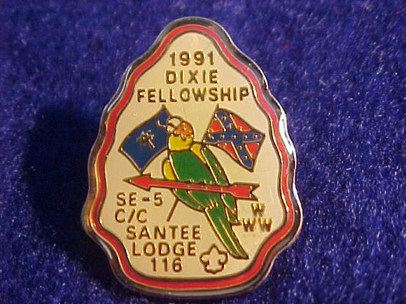 1991 DIXIE FELLOWSHIP PIN, SECTION SE5