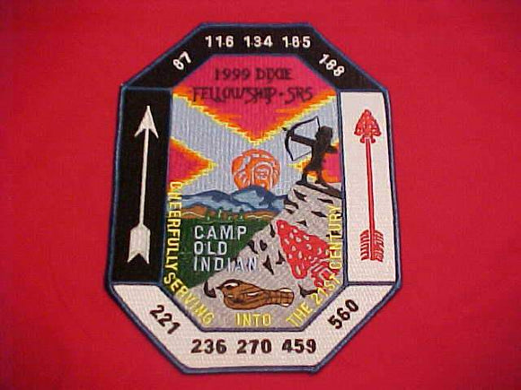 1999 DIXIE FELLOWSHIP JACKET PATCH, SECTION SR5, CAMP OLD INDIAN