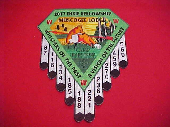 2017 DIXIE FELLOWSHIP JACKET PATCH, SECTION SR5, MUSCOGEE LODGE