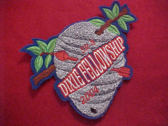 2004 SECTION SR5 DIXIE FELLOWSHIP JACKET PATCH, CHENILLE