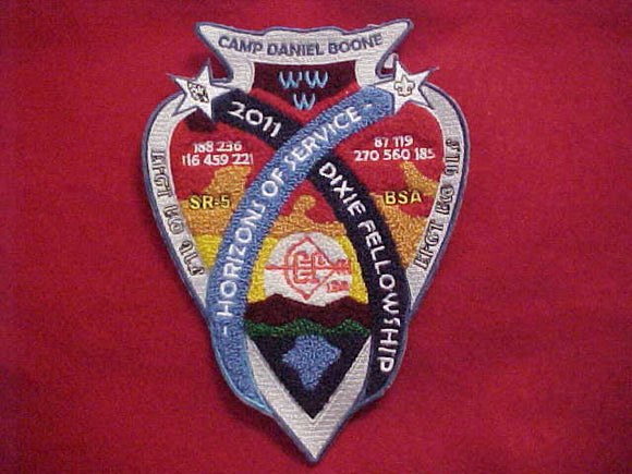 2011 SECTION SR5 DIXIE FELLOWSHIP JACKET PATCH, CHENILLE