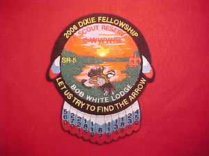 2006 SECTION SR5 DIXIE FELLOWSHIP CHENILLE JACKET PATCH, KNOX SCOUT RES, HOST LODGE 87 BOB WHITE