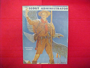 1935 THE SCOUT ADMINISTRATOR EQUIPMENT NUMBER,NORMAN ROCKWELL COVER,8.5 X 11,50 PAGES,EXCELLENT CONDITION