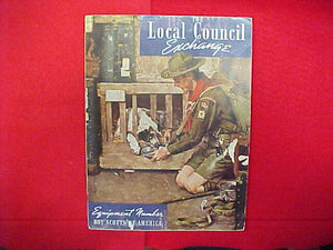 1938 THE LOCAL COUNCIL EXCHANGE EQUIPMENT NUMBER,NORMAN ROCKWELL COVER,8.5" X 11",74 PAGES,SOME MINOR TEARS