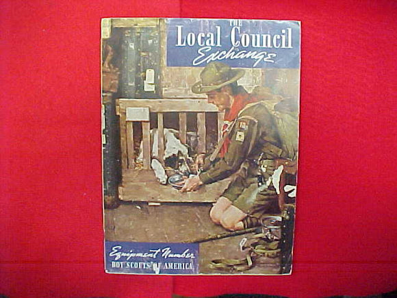 1938 THE LOCAL COUNCIL EXCHANGE EQUIPMENT NUMBER,NORMAN ROCKWELL COVER,8.5