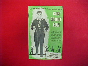 1960 CUB SCOUT FUN,5" X 8",5 PAGES